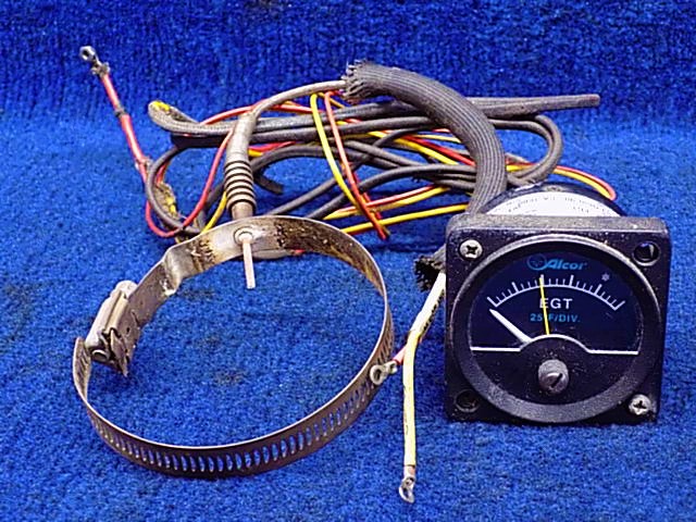 46150 Alcor Inc - EGT Indicator - Exhaust Gas Temperature Gauge w/ Probe